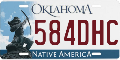 OK license plate 584DHC