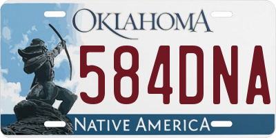 OK license plate 584DNA