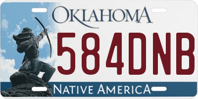 OK license plate 584DNB