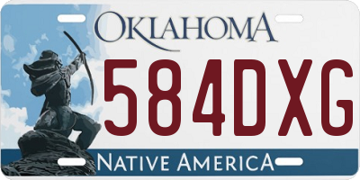 OK license plate 584DXG