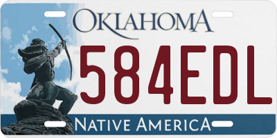 OK license plate 584EDL