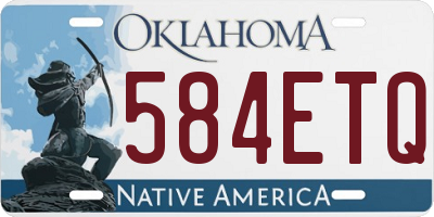 OK license plate 584ETQ