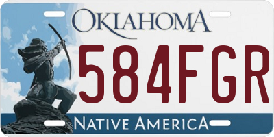 OK license plate 584FGR