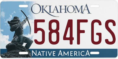 OK license plate 584FGS
