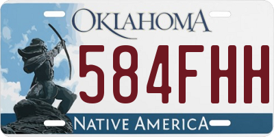OK license plate 584FHH