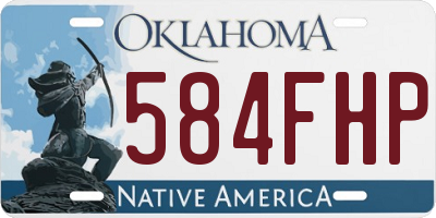 OK license plate 584FHP