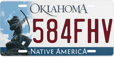 OK license plate 584FHV