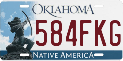 OK license plate 584FKG