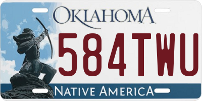 OK license plate 584TWU