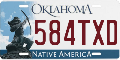 OK license plate 584TXD