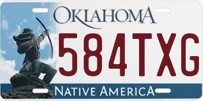 OK license plate 584TXG