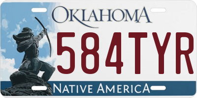 OK license plate 584TYR