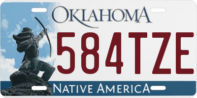 OK license plate 584TZE