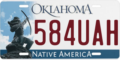 OK license plate 584UAH