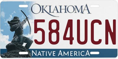 OK license plate 584UCN