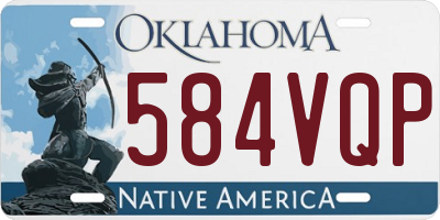 OK license plate 584VQP