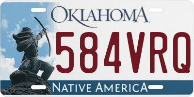 OK license plate 584VRQ