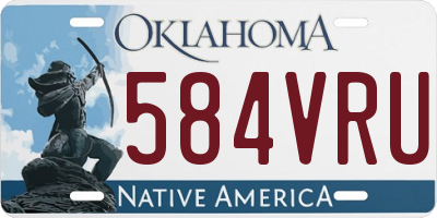 OK license plate 584VRU