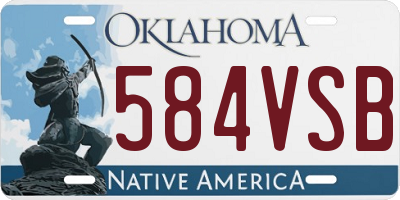 OK license plate 584VSB