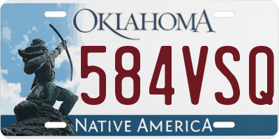 OK license plate 584VSQ