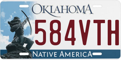 OK license plate 584VTH