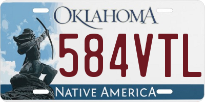 OK license plate 584VTL