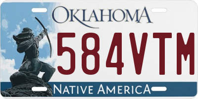 OK license plate 584VTM