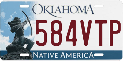 OK license plate 584VTP