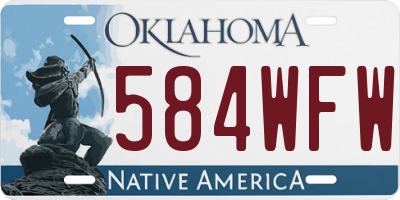 OK license plate 584WFW