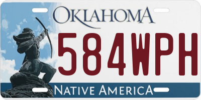 OK license plate 584WPH