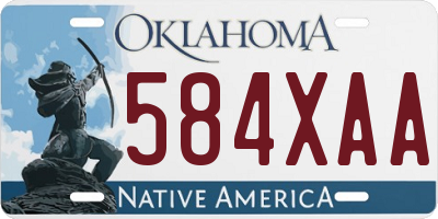 OK license plate 584XAA