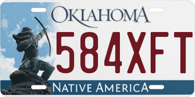 OK license plate 584XFT