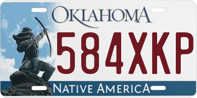 OK license plate 584XKP