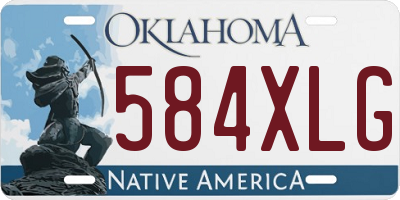 OK license plate 584XLG