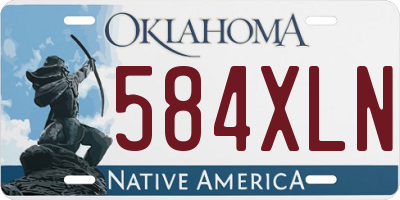 OK license plate 584XLN