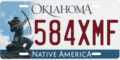 OK license plate 584XMF