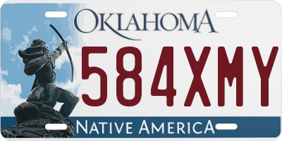 OK license plate 584XMY