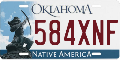 OK license plate 584XNF