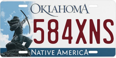OK license plate 584XNS