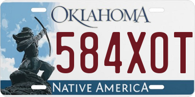 OK license plate 584XOT