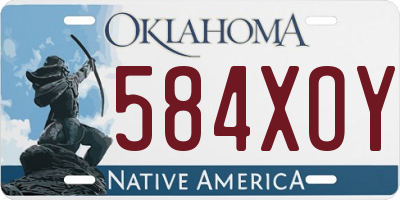 OK license plate 584XOY