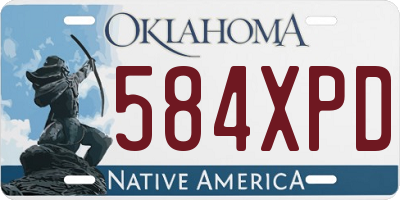 OK license plate 584XPD