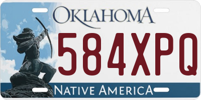 OK license plate 584XPQ