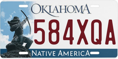OK license plate 584XQA