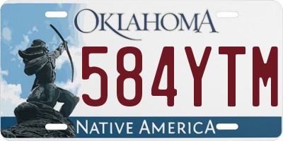 OK license plate 584YTM
