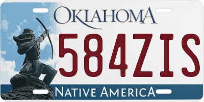 OK license plate 584ZIS