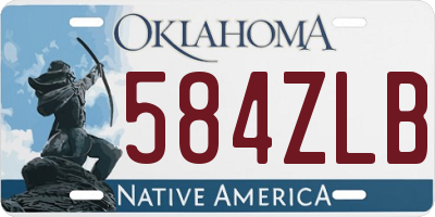 OK license plate 584ZLB
