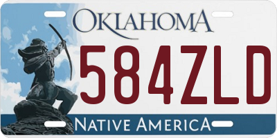 OK license plate 584ZLD