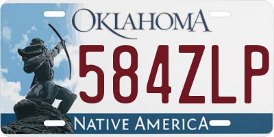 OK license plate 584ZLP