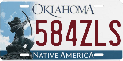 OK license plate 584ZLS